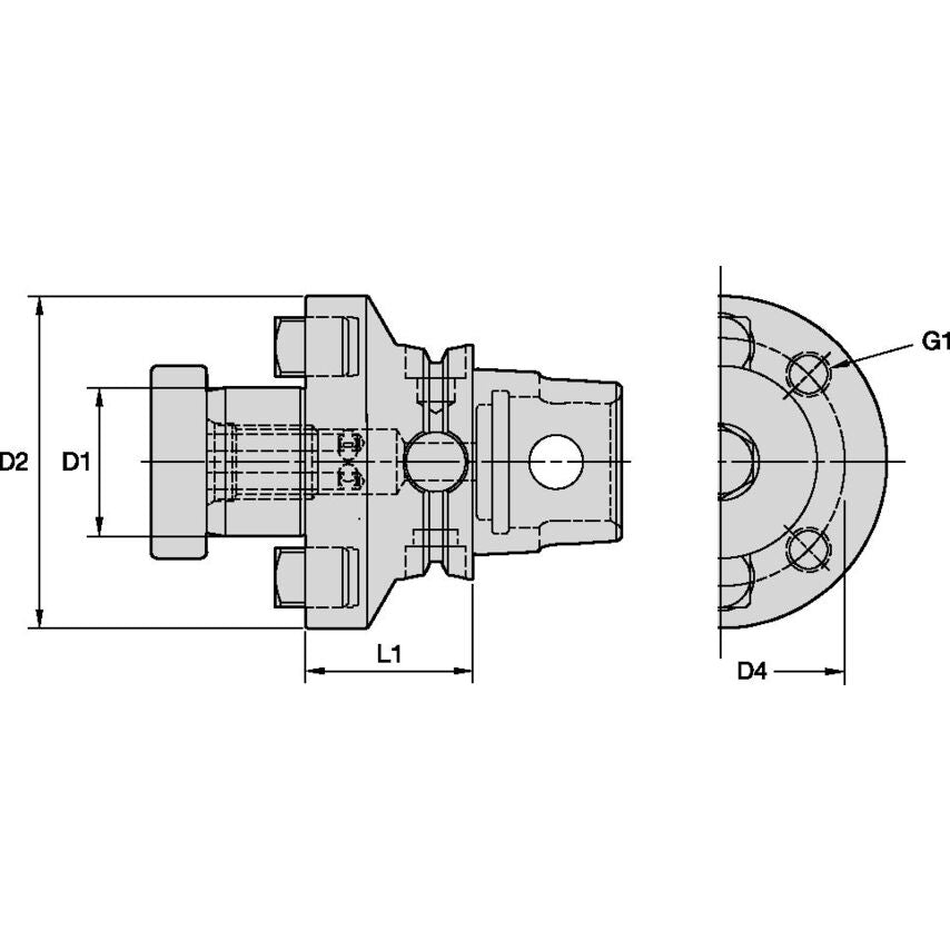 KM80TSSMC150158 KM80TS Shell Mill Adapter 1-1