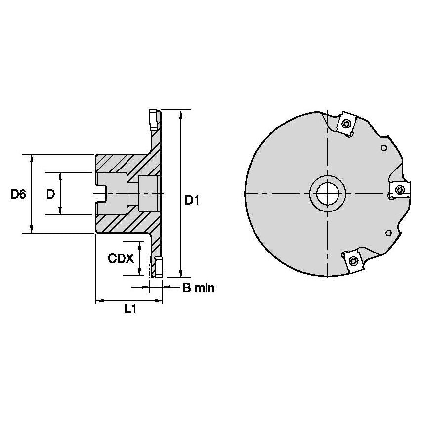 KS254BLNE1240 Narrow Slot Milling Cutter