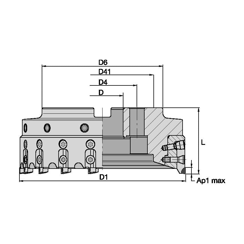 KSCM160R18CAB40 PCD-Body D160MM L63MM Z18 B40