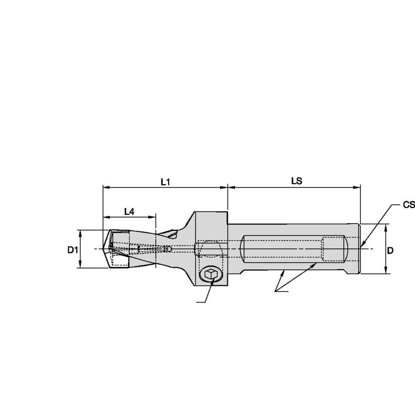 KSEM0709R1SSF075 KSEM Drill W/Flange 0.75DIA 1X