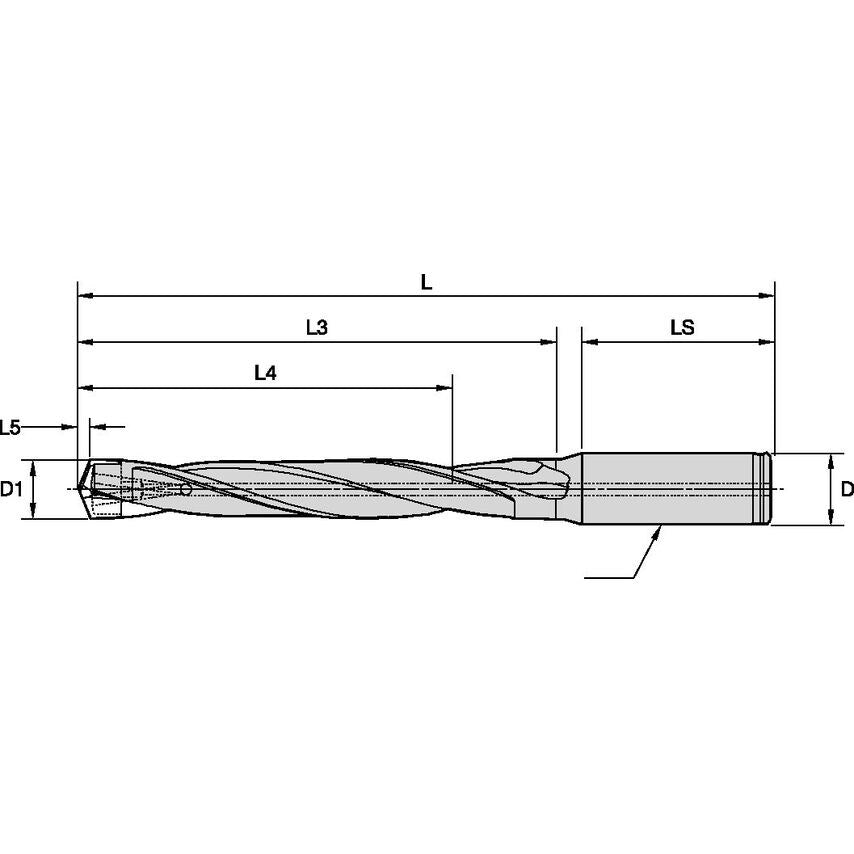 KSEM0750R7SS075 KSEM Drill 0.750 Diameter 7 x D Seat