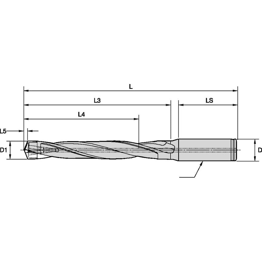 KSEM0844R10SS100 KSEM Drill .844 Diameter 10 x D Seat