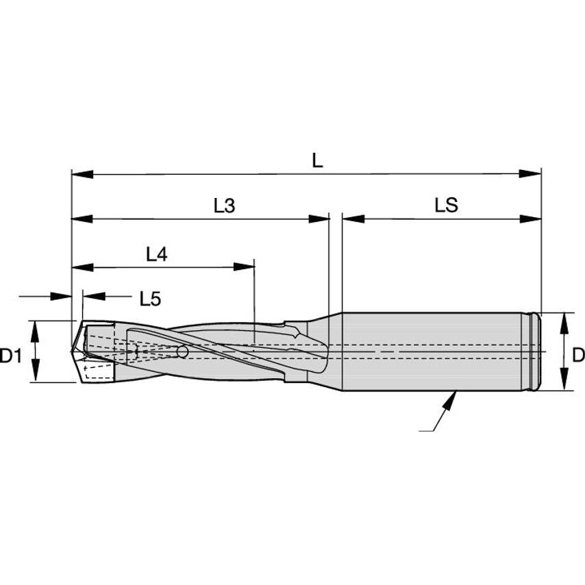 KSEM1219R3SS125 KSEM Drill Body 3 x D D=1.219