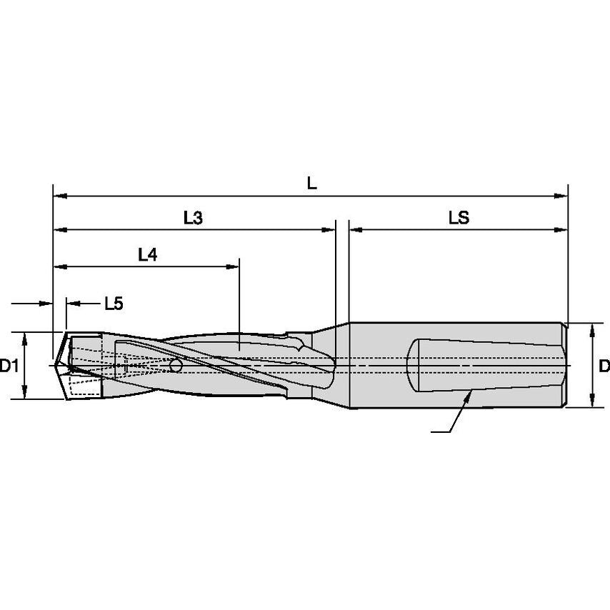 KSEM155R5WN20M Drill Body 5 x D, DIAMETER=15, 5m