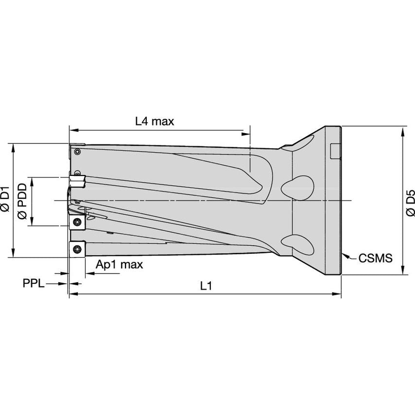 KSEMX9000R150BTF46M KSEM Fbx Drill D=90mm AP=150mm