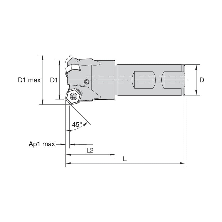 KSHR025D03B20HN06 Weldon End Mill