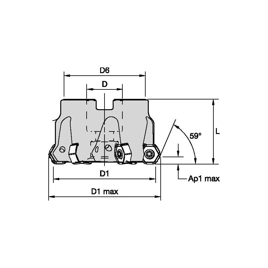 KSHR040A05RS60HN06 Dodeka Mini 60 Shell Mill D=40