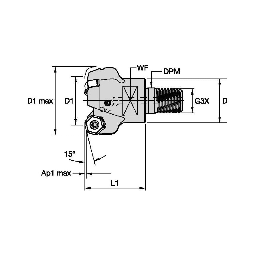 KSHRHF025D03M16HN06 Dodeka Mini HF 15 Screw-On Em