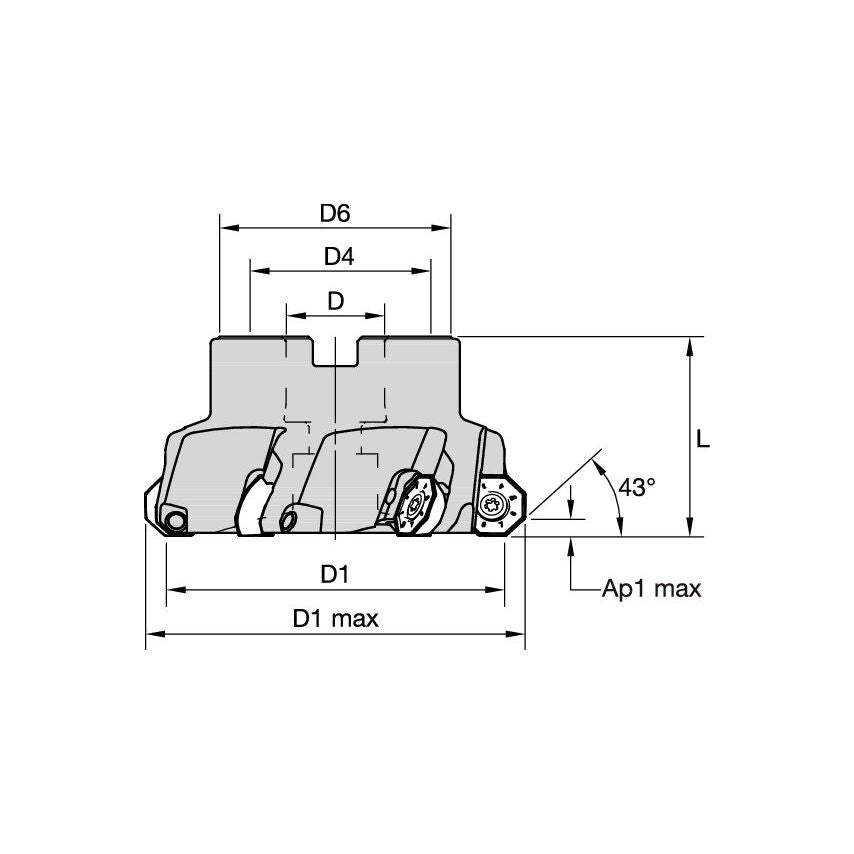KSOM125R10OF07 KSOM Shell Mill D=125 Z=10