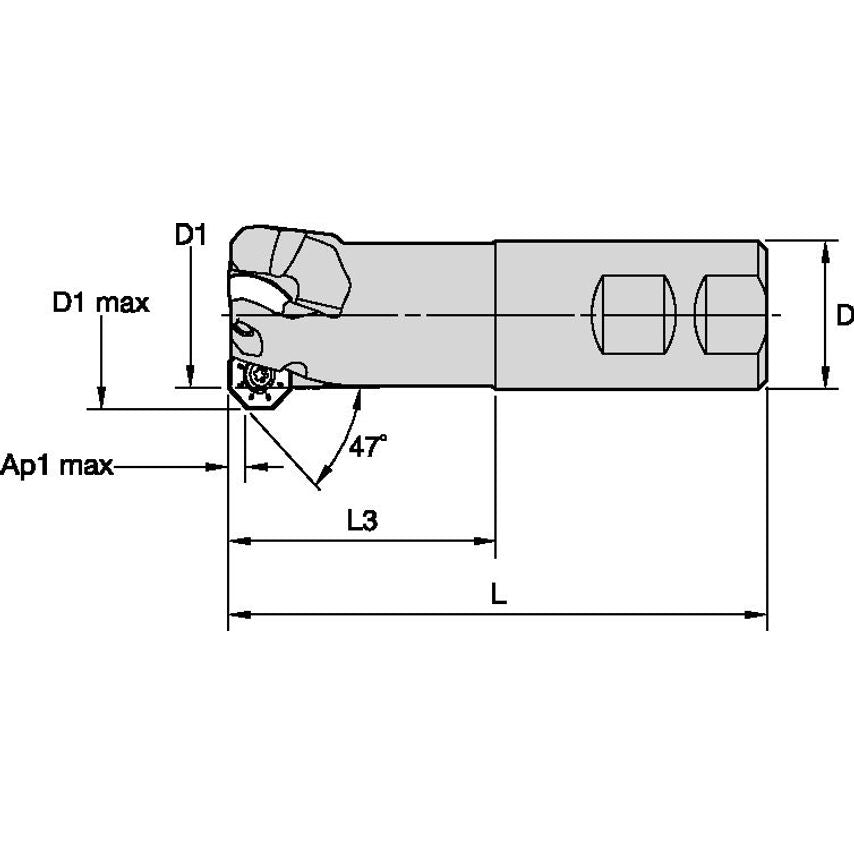 KSOM150OF5345M3 KSOM Mini Weldon End Mill D=1.5