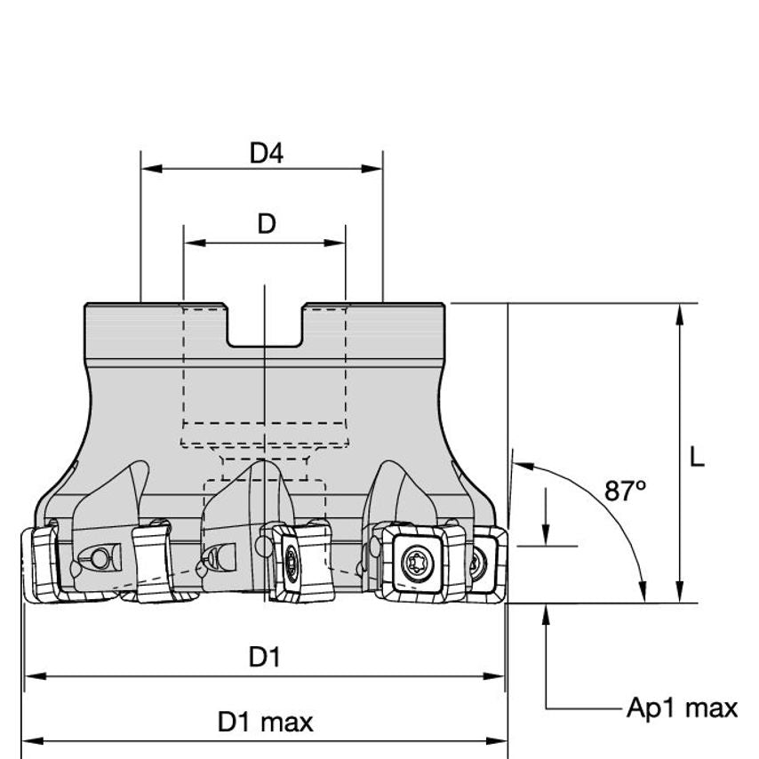 KSSM87D160Z12SN12 Kssm 8+ Shell Mill D=160 Z=12