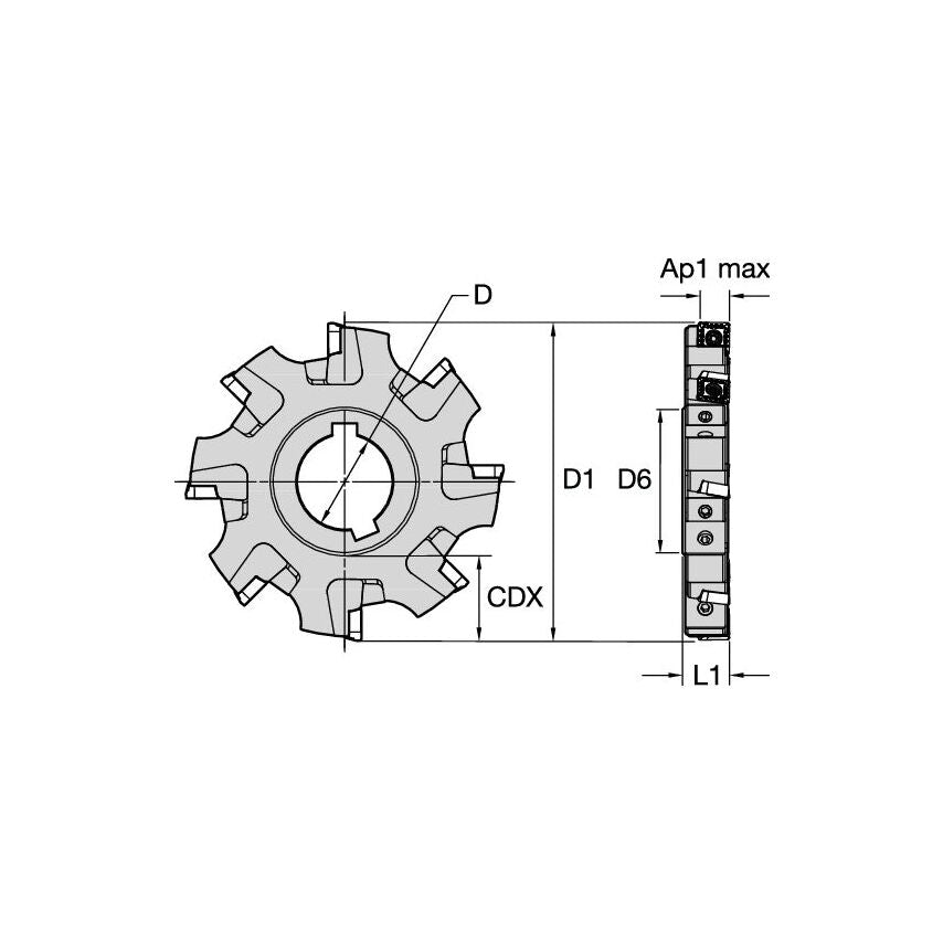KSSS500ASP10L625 KSSS Fixed Pocket Slotting Cut