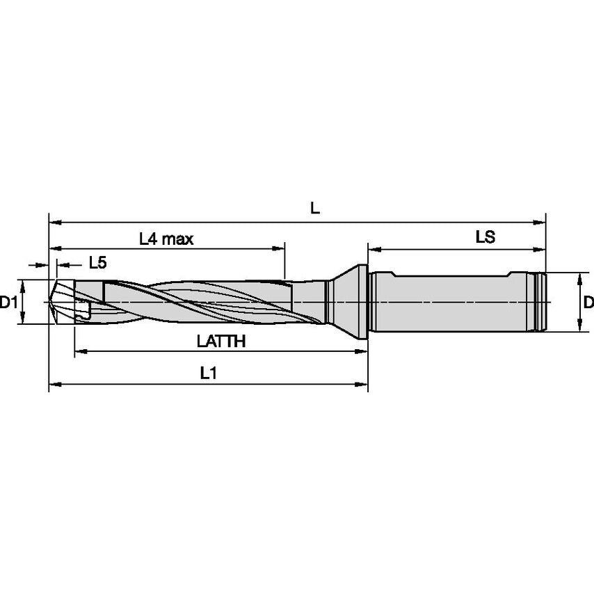 KTFS095R05SCF12M KTFS Drill Body ISO SCF 5 x D 9.5