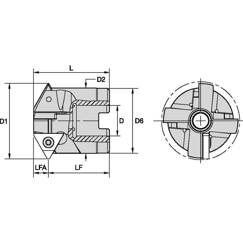 KTMDUSD56L400Z6 KTMD U Style Shell Mill Metric