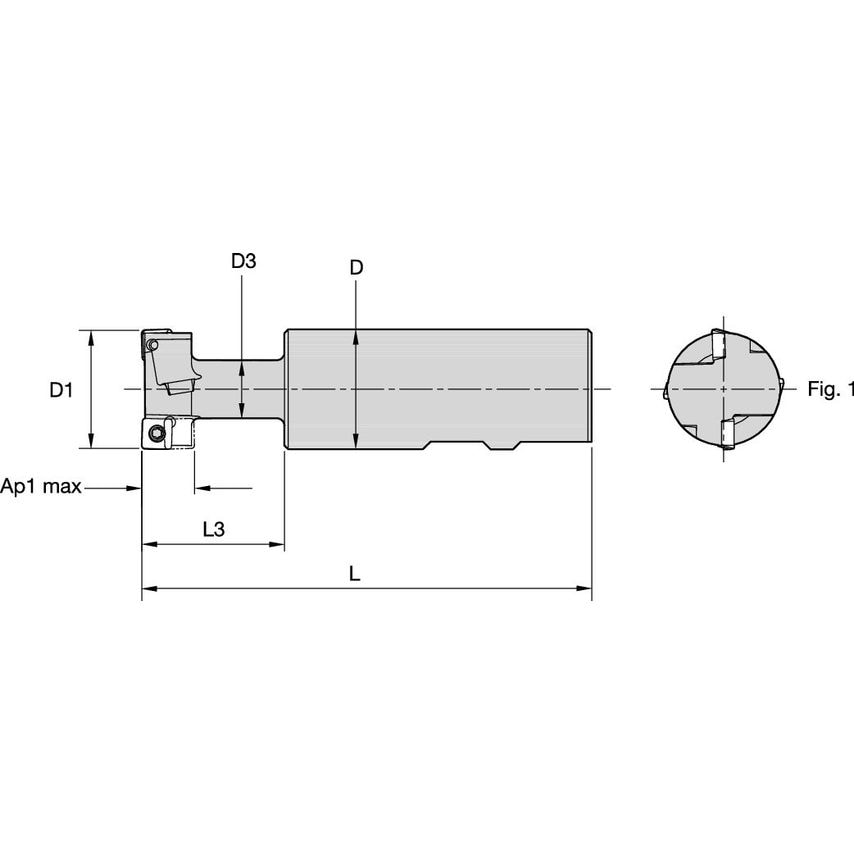 KTMS32S32SD08H T-slot Cutter Steel