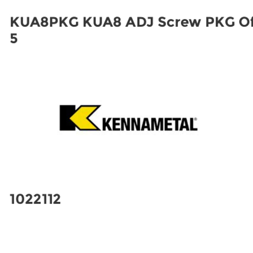 KUA8PKG KUA8 ADJ Screw PKG Of 5