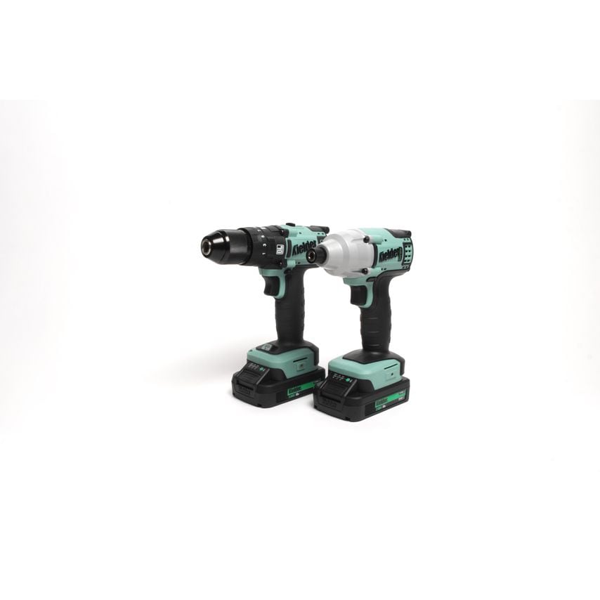 KWT-TPK-01 Duo Twin Pack 18V Brushless Combi Drill, Impact Driver 2 x 2.0AH Li-ion Kit