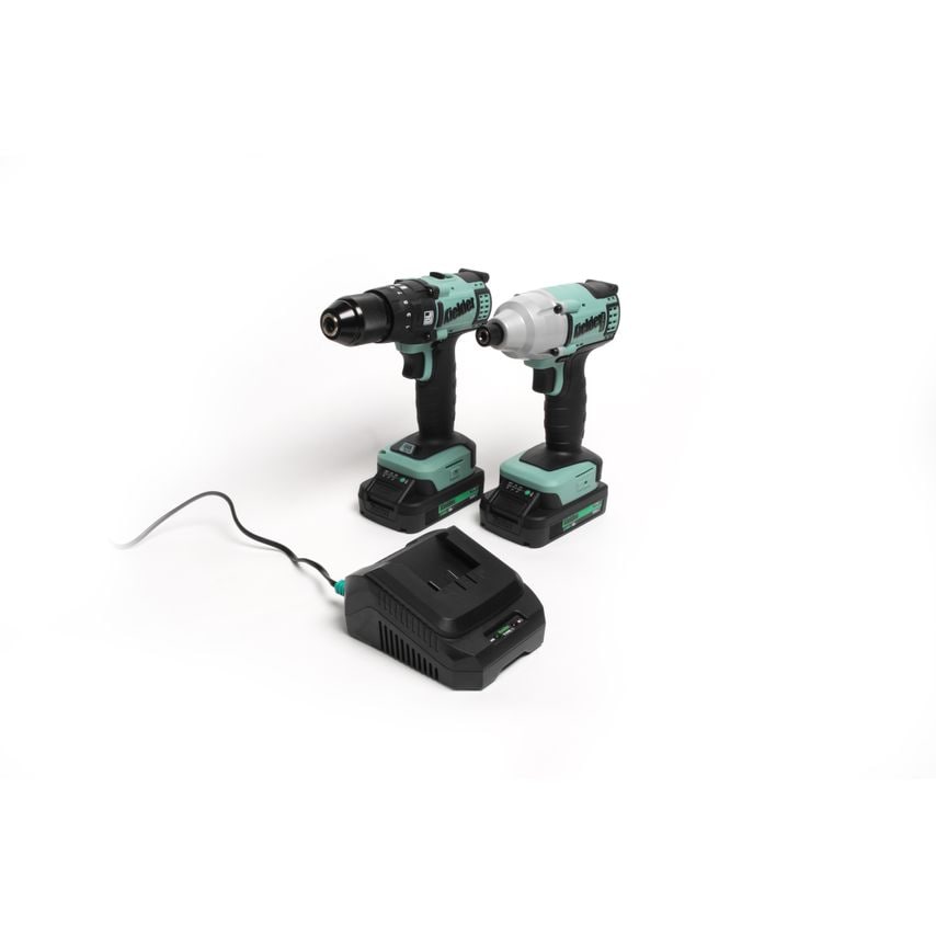 KWT-TPK-01 Duo Twin Pack 18V Brushless Combi Drill, Impact Driver 2 x 2.0AH Li-ion Kit