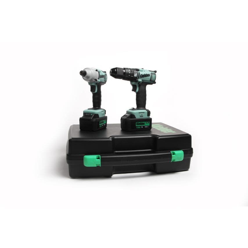 KWT-TPK-02 Duo Twin Pack 18V Brushless Combi Drill, Impact Driver 2 x 4.0AH Li-ion Kit