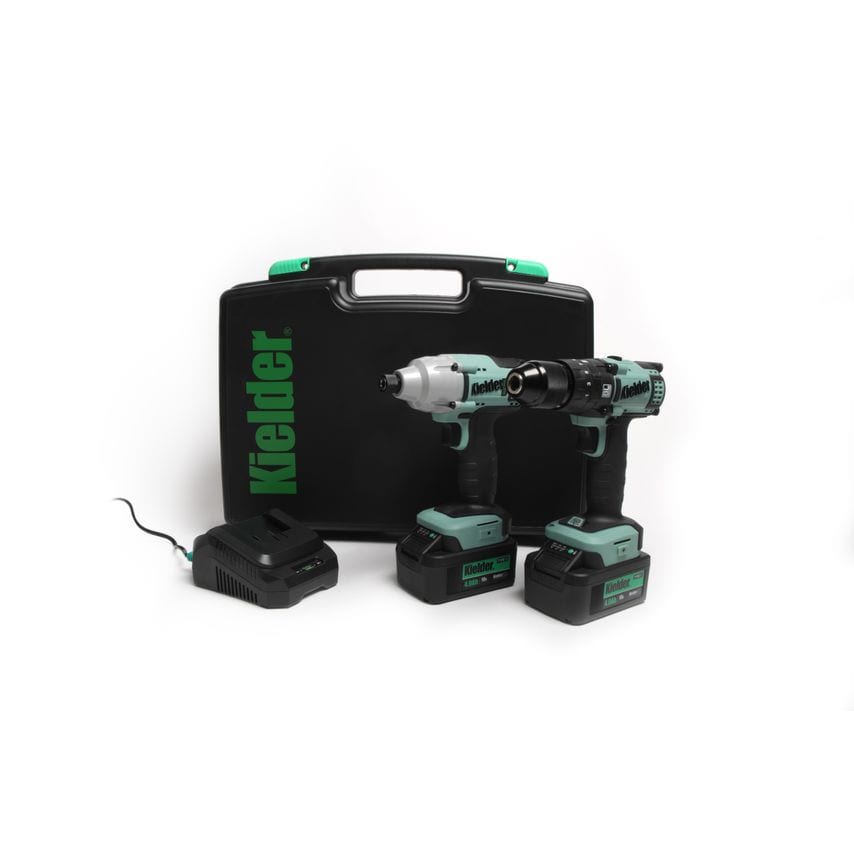 KWT-TPK-02 Duo Twin Pack 18V Brushless Combi Drill, Impact Driver 2 x 4.0AH Li-ion Kit