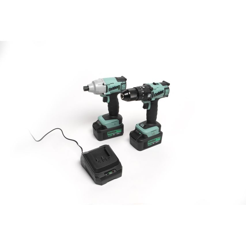 KWT-TPK-02 Duo Twin Pack 18V Brushless Combi Drill, Impact Driver 2 x 4.0AH Li-ion Kit