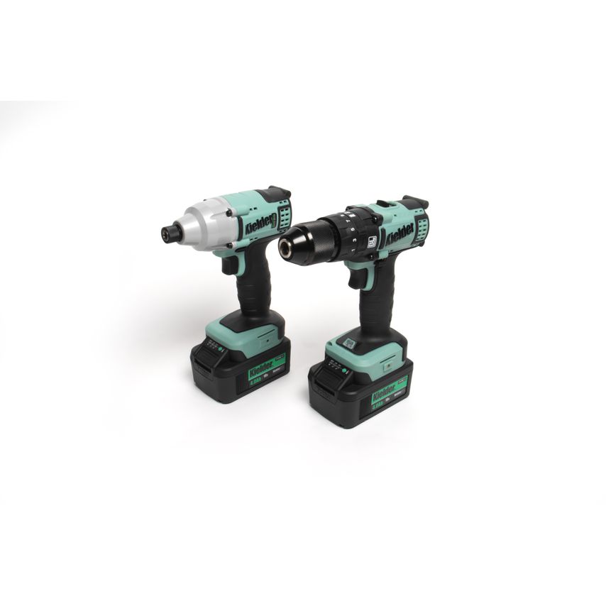 KWT-TPK-02 Duo Twin Pack 18V Brushless Combi Drill, Impact Driver 2 x 4.0AH Li-ion Kit