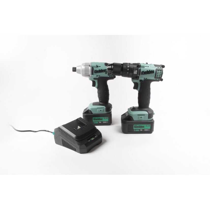 KWT-TPK-03 Duo Twin Pack 18V Brushless Combi Drill, Impact Driver 2 x 5.0AH Li-ion Kit
