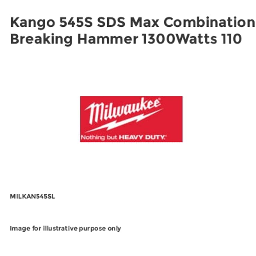 Kango 545S SDS Max Combination Breaking Hammer 1300Watts 110
