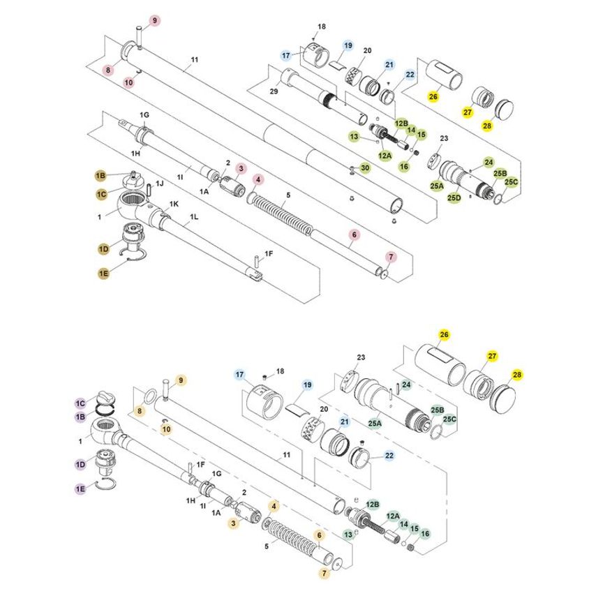 Kit 2 (Torque Adjusting Components) for Analogic Reversible Torque Wrenches 3/4"-1" 89287