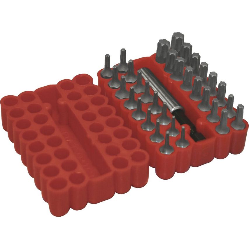 Kit of 33 Pieces- Bits Philips-pozidriv-torx-flat and Hex. Bit Holder