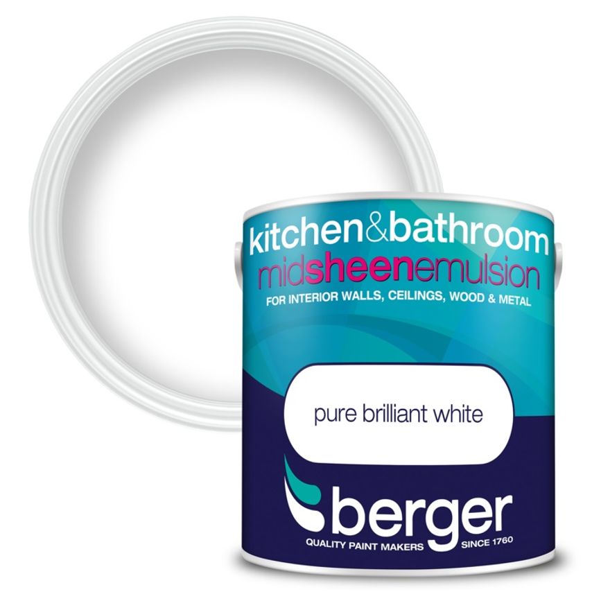 Kitchen & Bathroom Midsheen 2.5L Pure Brilliant White