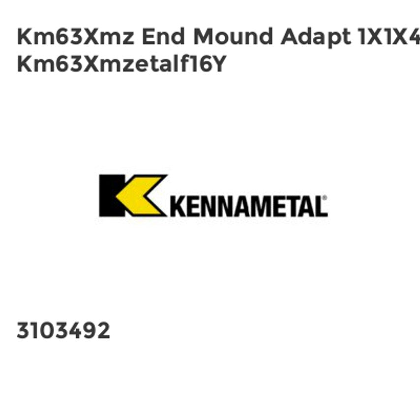 Km63Xmz End Mound Adapt 1X1X4 Km63Xmzetalf16Y