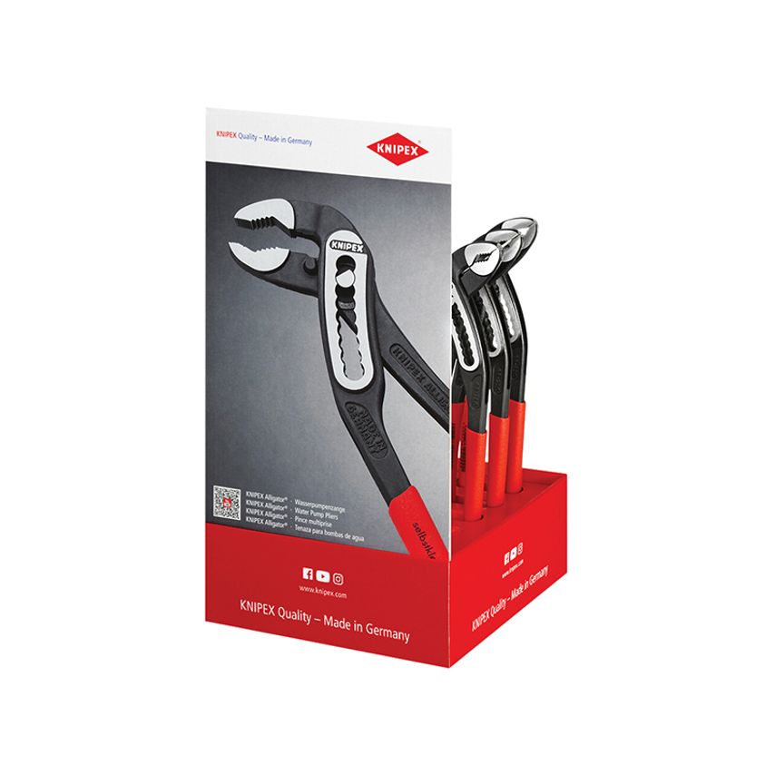 Knipex Alligator Waterpump Pliers Counter Display (10 x KPX8801250) KPX001801V12