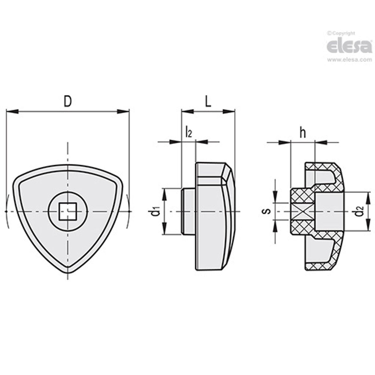 Knob-VTR.40 N-6x6 - 83431-E