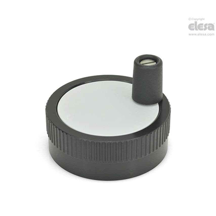 Knurled control handwheel-GN 736.1-52-K10-D