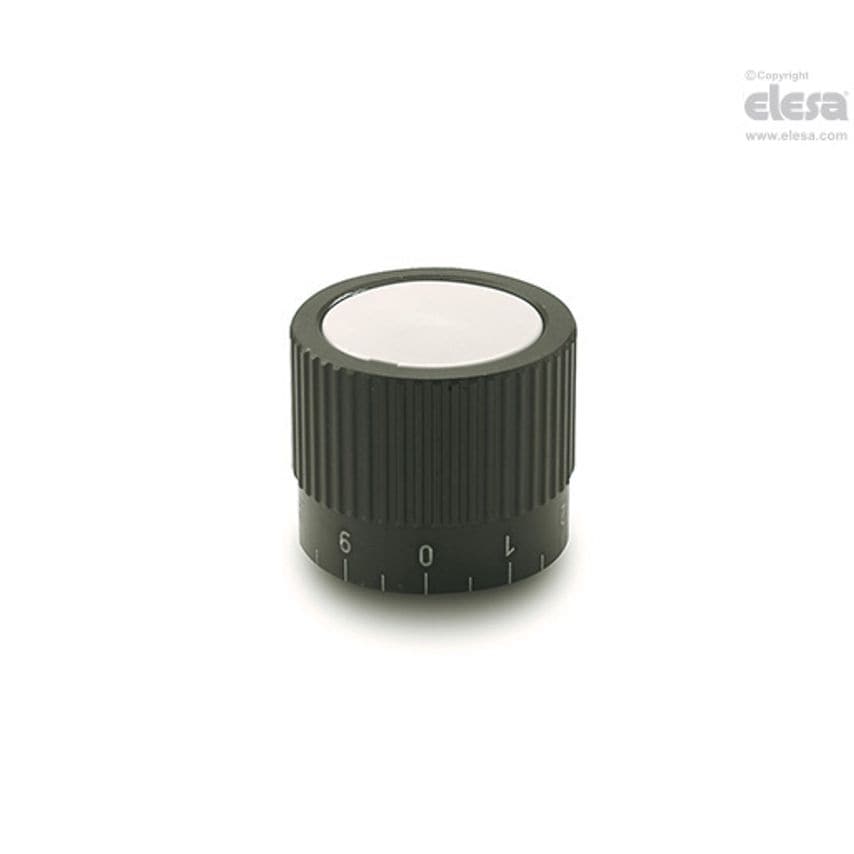 Knurled control knob-GN 726.1-27-B6-S-1