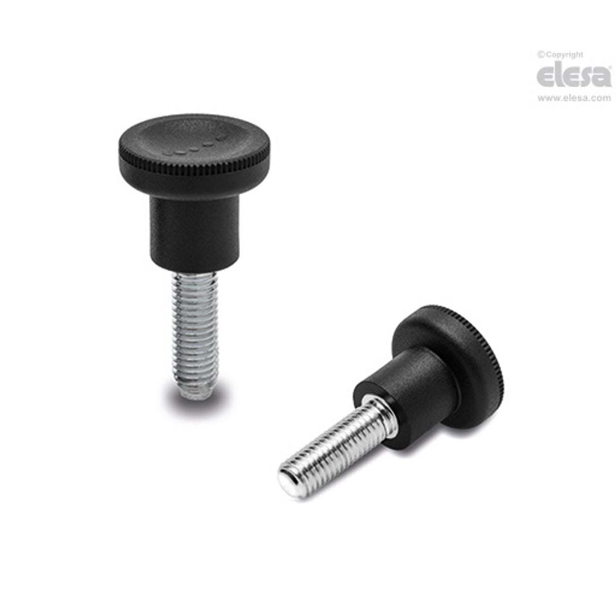 Knurled knob-EKK.31 p-M6x30-C1 Black