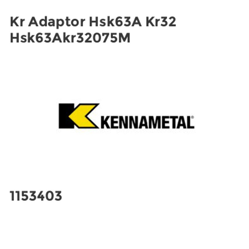 Kr Adaptor Hsk63A Kr32 Hsk63Akr32075M
