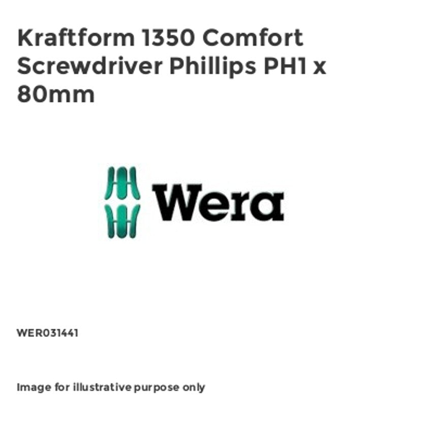 Kraftform 1350 Comfort Screwdriver Phillips PH1 x 80mm