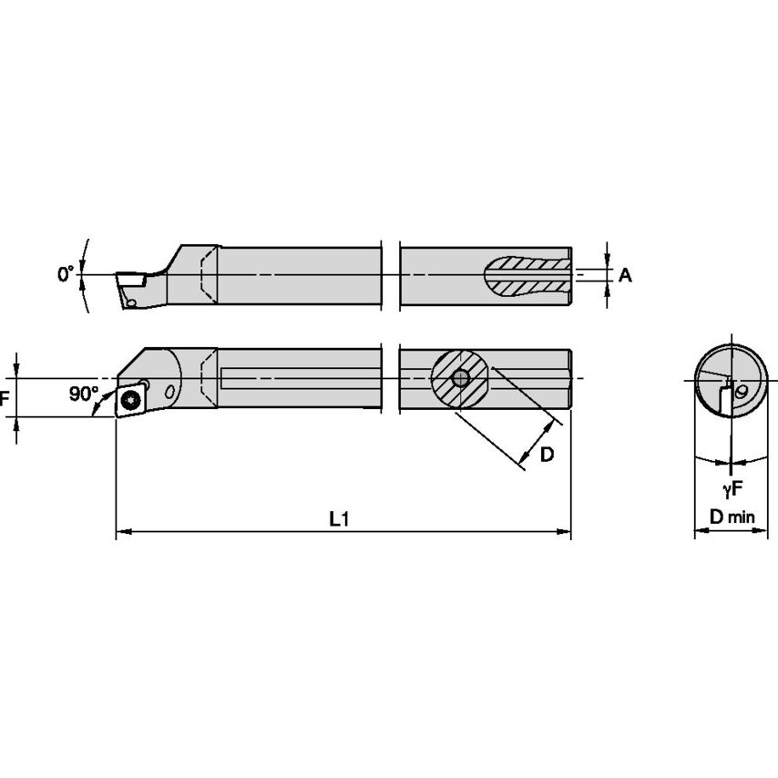 L06MSCFPR2 S Clamping Boring Bar D0.38 L6