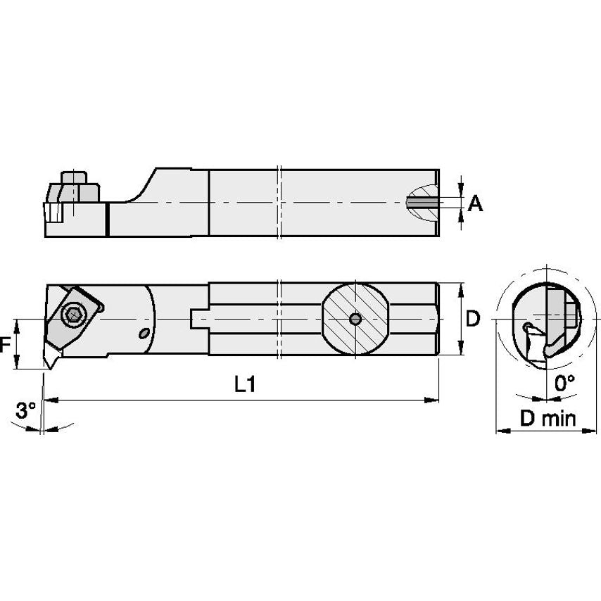L08RNER2 Top Notch Boring Bar D0.50 L8.