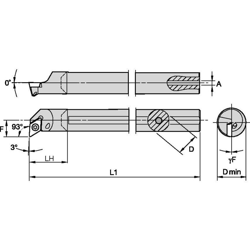 L10RSDUPR2 S Clamping Boring Bar D0.63 L7