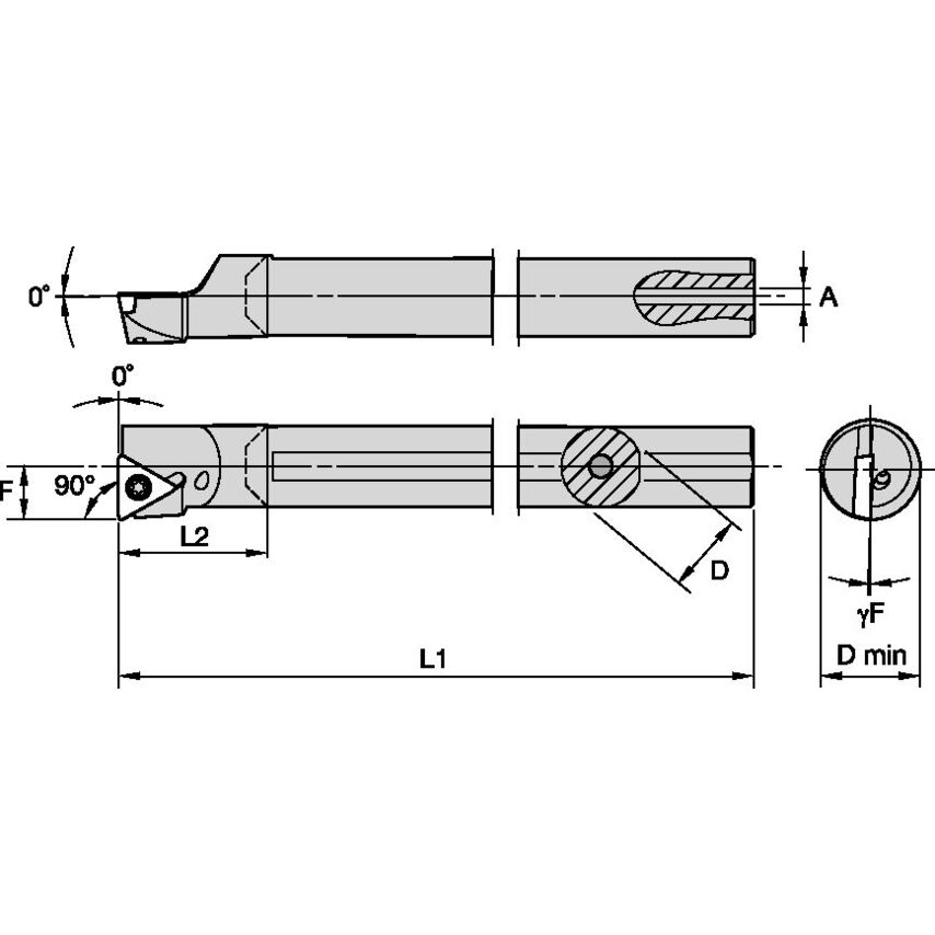 L10RSTFPR2 S Clamping Boring Bar D0.63 L8