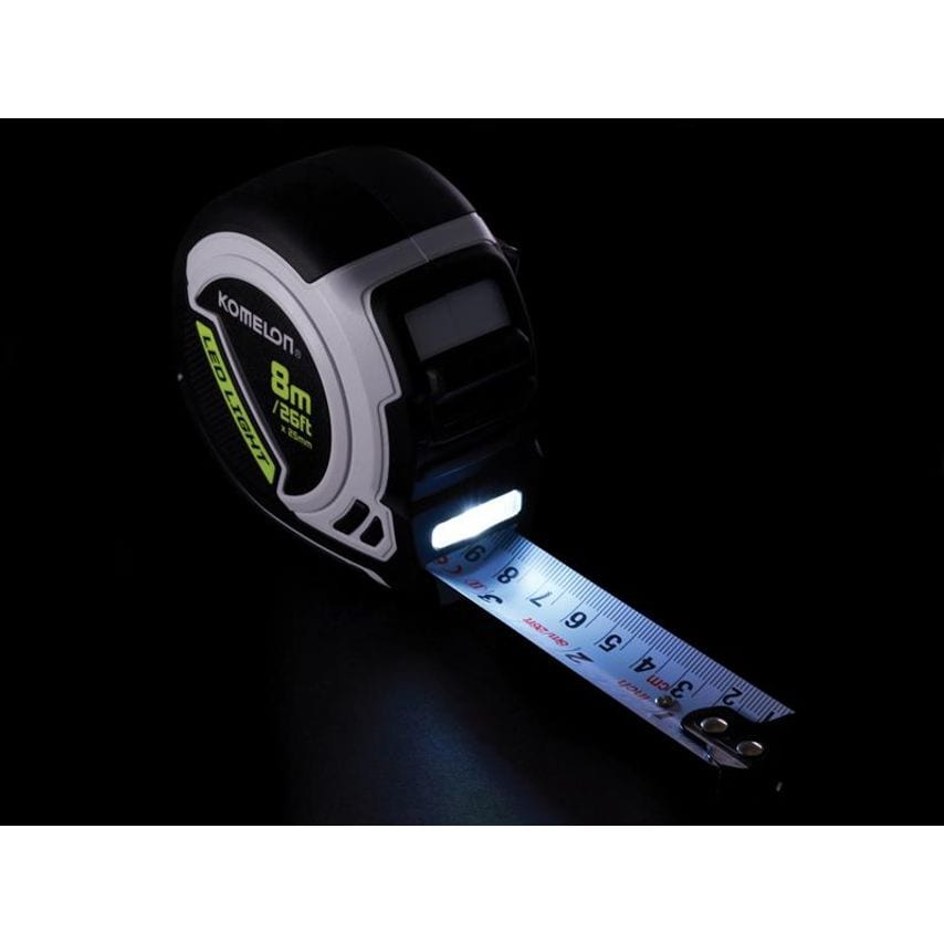 LED LIGHT Tape Measure 8m/26ft (Width 25mm) KOMPLD85ME