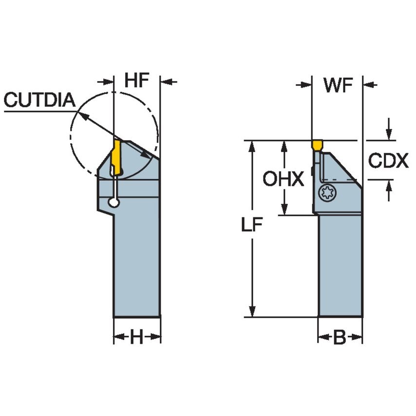 LF123G22-2020D Shank Tool