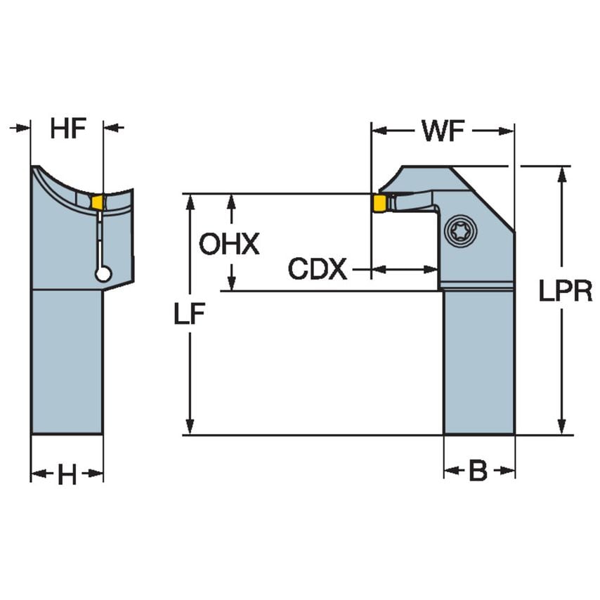 LG151.37-2525-023B50 Shank Tool