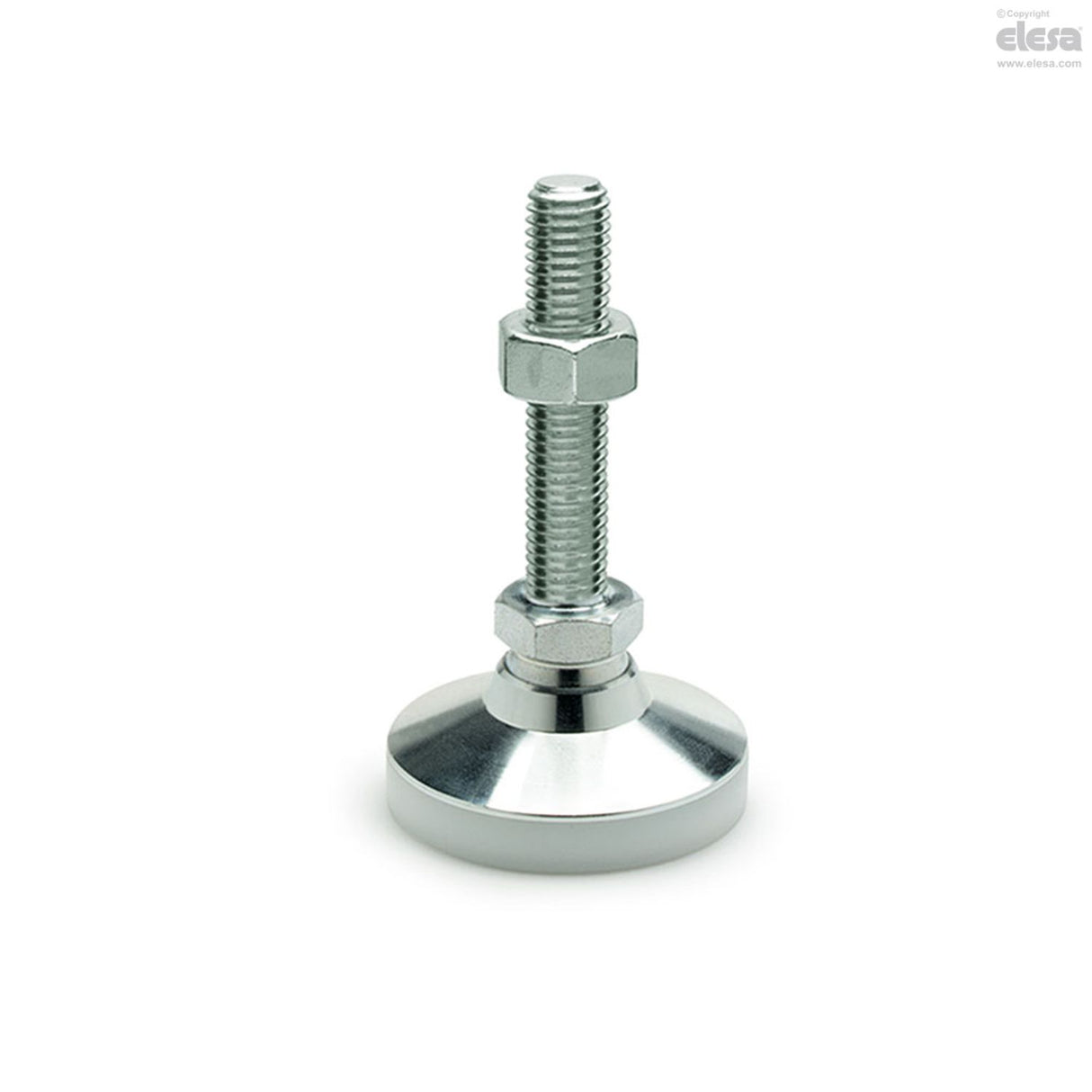 LMAC Levelling Feet with Bearing Protection Polished Zinc-Plated Steel Base LM.25 M10x50-AC