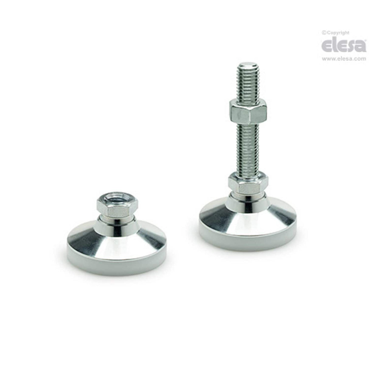 LMAC Levelling Feet with Bearing Protection Stainless Steel Threaded Stem LM.25-SST M6x63-AC