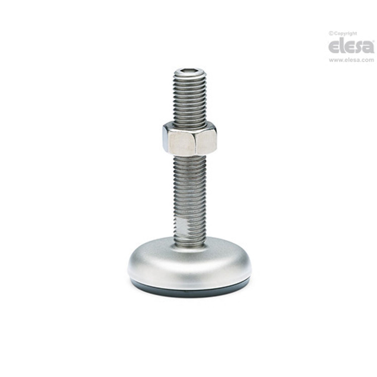 LMR Levelling feet Steel or stainless steel base and stem Threaded stem LMR-50-AS-M10x80
