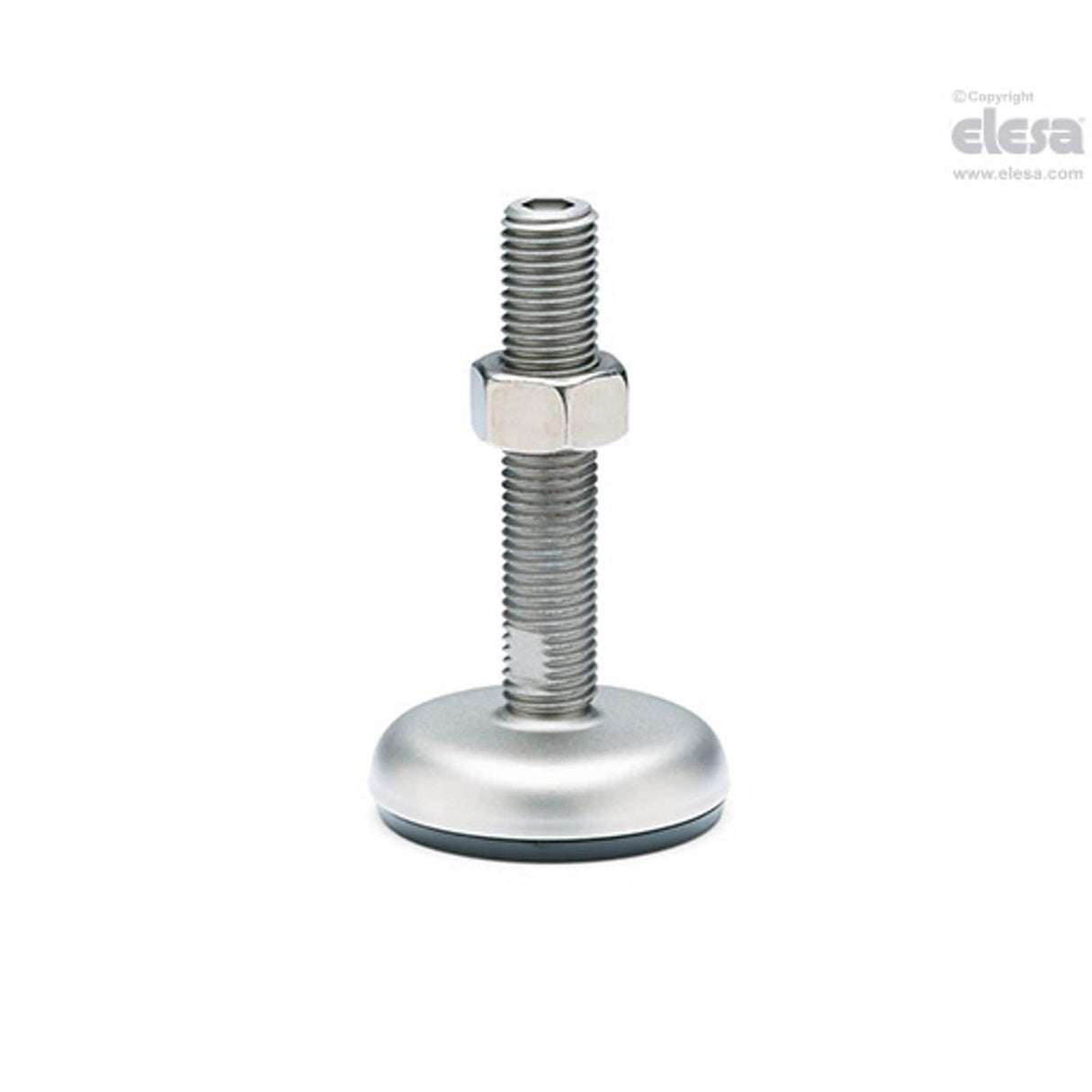 LMR Levelling feet Steel or stainless steel base and stem Threaded stem LMR-50-AS-M12x100